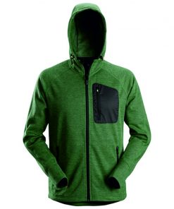 Snickers fleece hoodie 8041 forest green-black